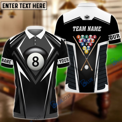 Frenzidea Billiards 8-Ball Champion Personalized Name Shirt ( 6 Colors)