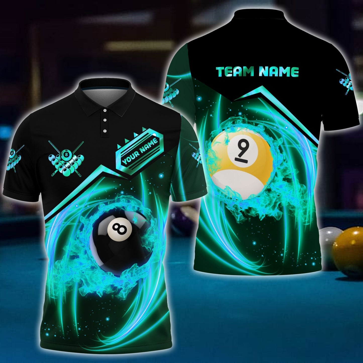 Frenzidea Rock Billiard Personalized Name, Team Name Unisex Shirt