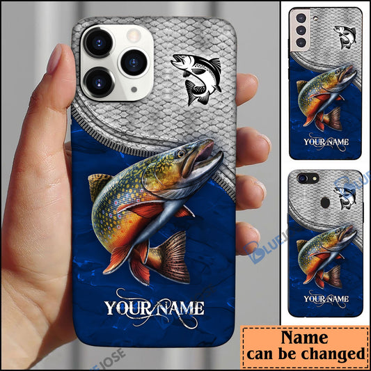 Frenzidea Trout Fishing Blue Personalized Name Phone Case
