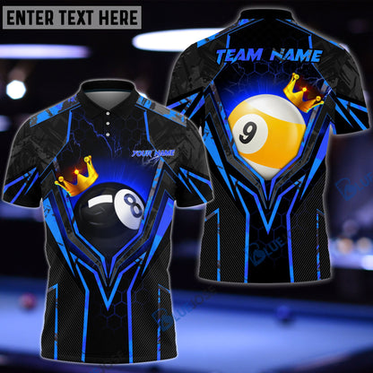 Frenzidea Billiards King 8-Ball & 9-Ball Personalized Name Shirt