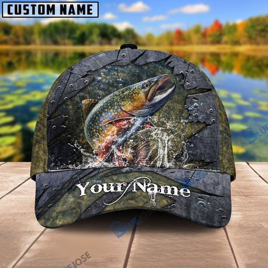 Frenzidea Personalized Trout Fishing Metal Pattern Cap