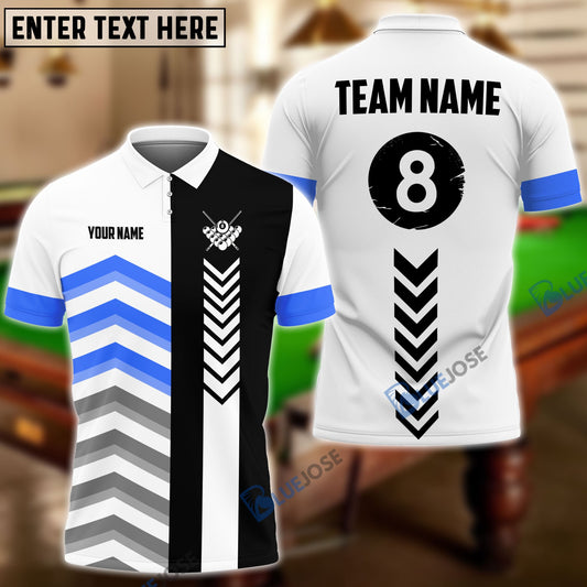 Frenzidea Billiards Arrow Personalized Name, Team Name Shirt