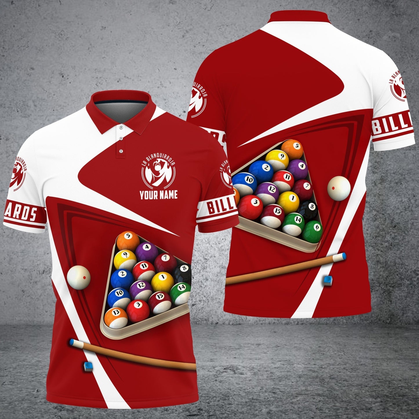 Frenzidea Custom Logo Billiard Player Personalized Unisex Shirt