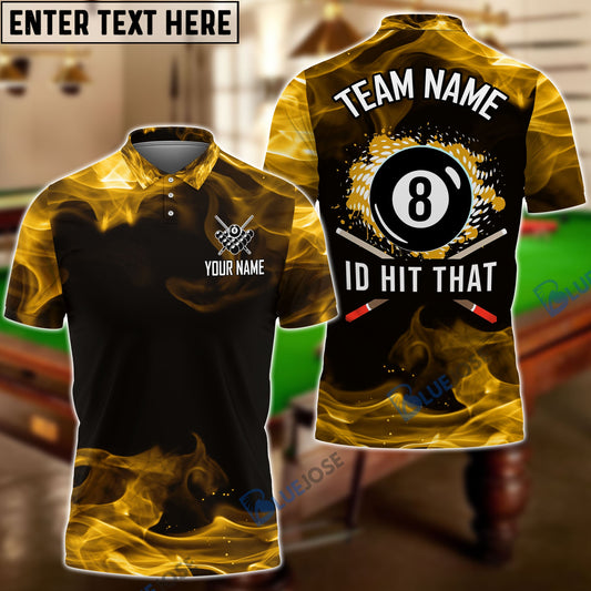 Frenzidea Billiards I'd Hit That Fire Personalized Name, Team Name Unisex Shirt