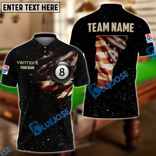 Frenzidea Billiards Vermont Personalized Shirt