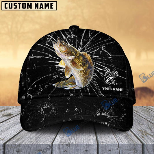 Frenzidea Personalized Walleye Fishing Broken Glass Cap