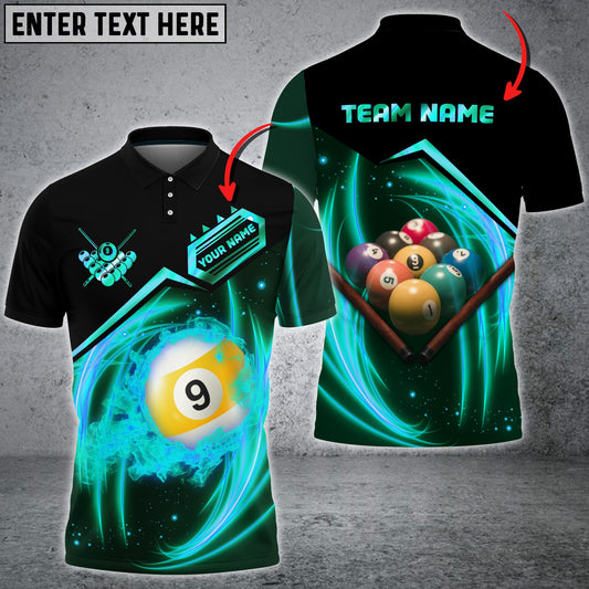 Frenzidea Billiards New Rock 9 Ball Personalized Name, Team Name 3D Shirt