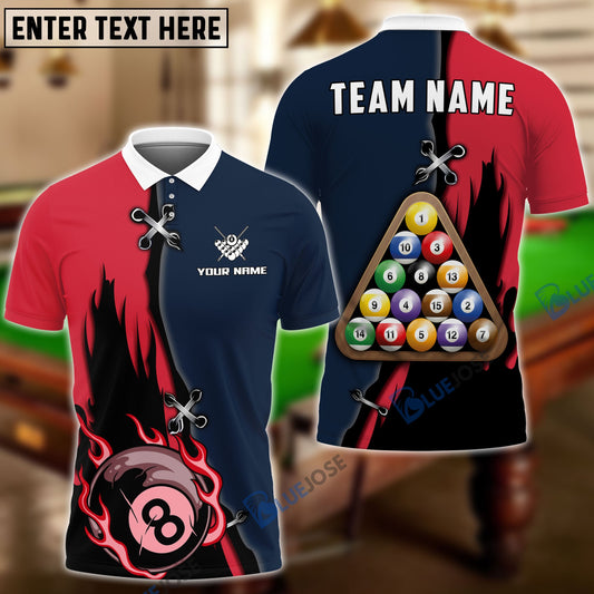 Frenzidea Billiards Unique Nave Personalized Name, Team Name Shirt