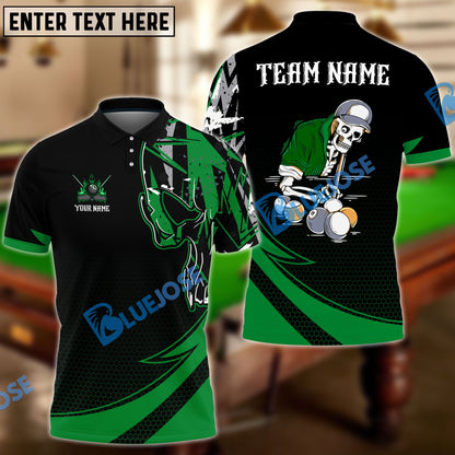 Frenzidea Skeleton Playing Billiards Personalized Shirt (5 Colors)