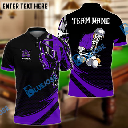 Frenzidea Skeleton Playing Billiards Personalized Shirt (5 Colors)