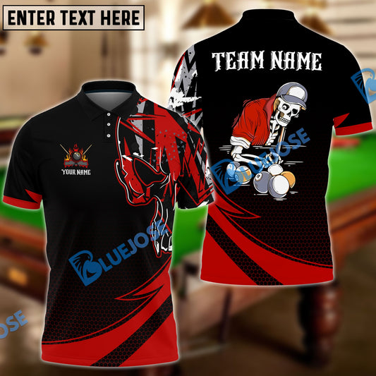 Frenzidea Skeleton Playing Billiards Personalized Shirt (5 Colors)