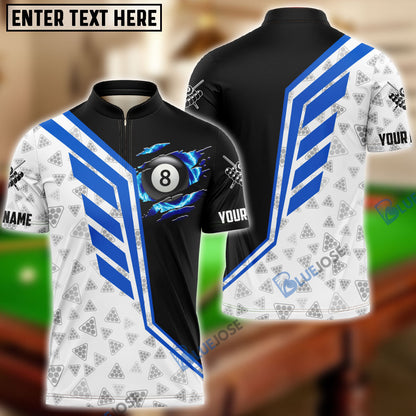 Frenzidea Billiards 8 Ball & 9 Ball Scratched Personalized Name 3D Shirt