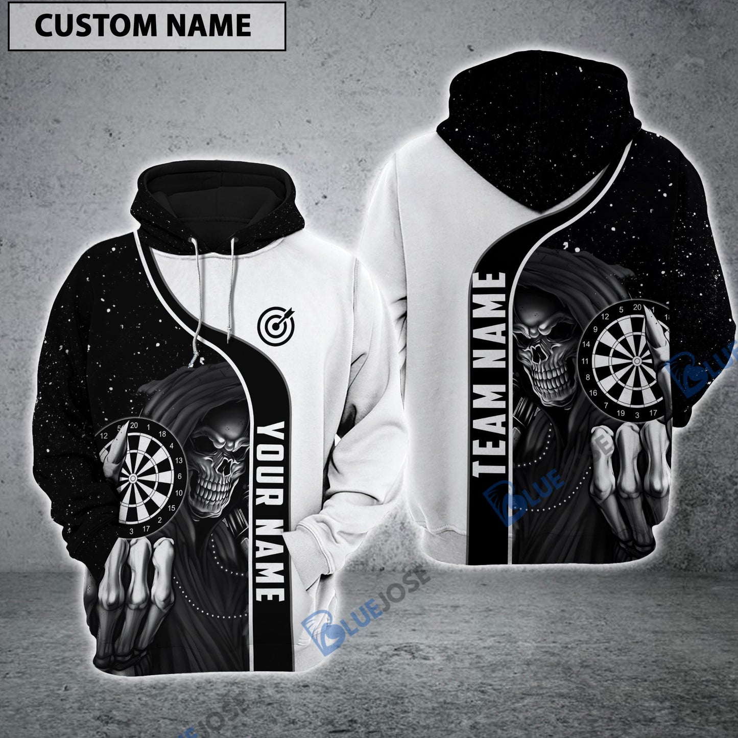 frenzidea Dart Skull Personalized Name 3D Hoodie
