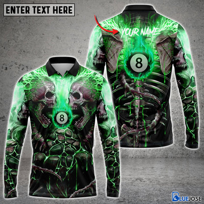 Frenzidea Billiards & Skull Personalized 3D Shirt (4 Colors)