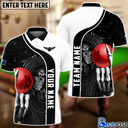 Frenzideas Bowling And Reaper Customized Name 3D Shirt