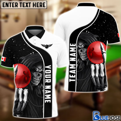 Frenzideas Bowling And Reaper Customized Name 3D Shirt