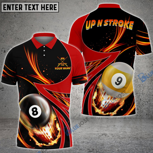 Frenzidea Billiards Up N Stroke Team Personalized Name 3D Shirt