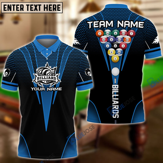 Frenzidea Billiards Dot Effect Personalized Name, Team Name Shirt