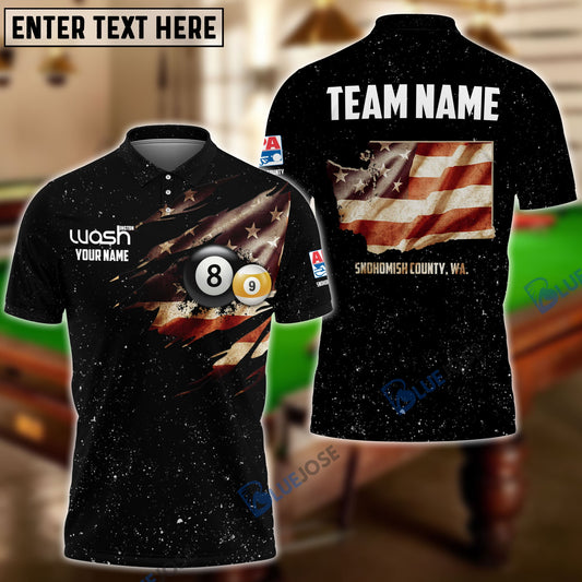 Frenzidea Billiards Washington  Personalized Shirt