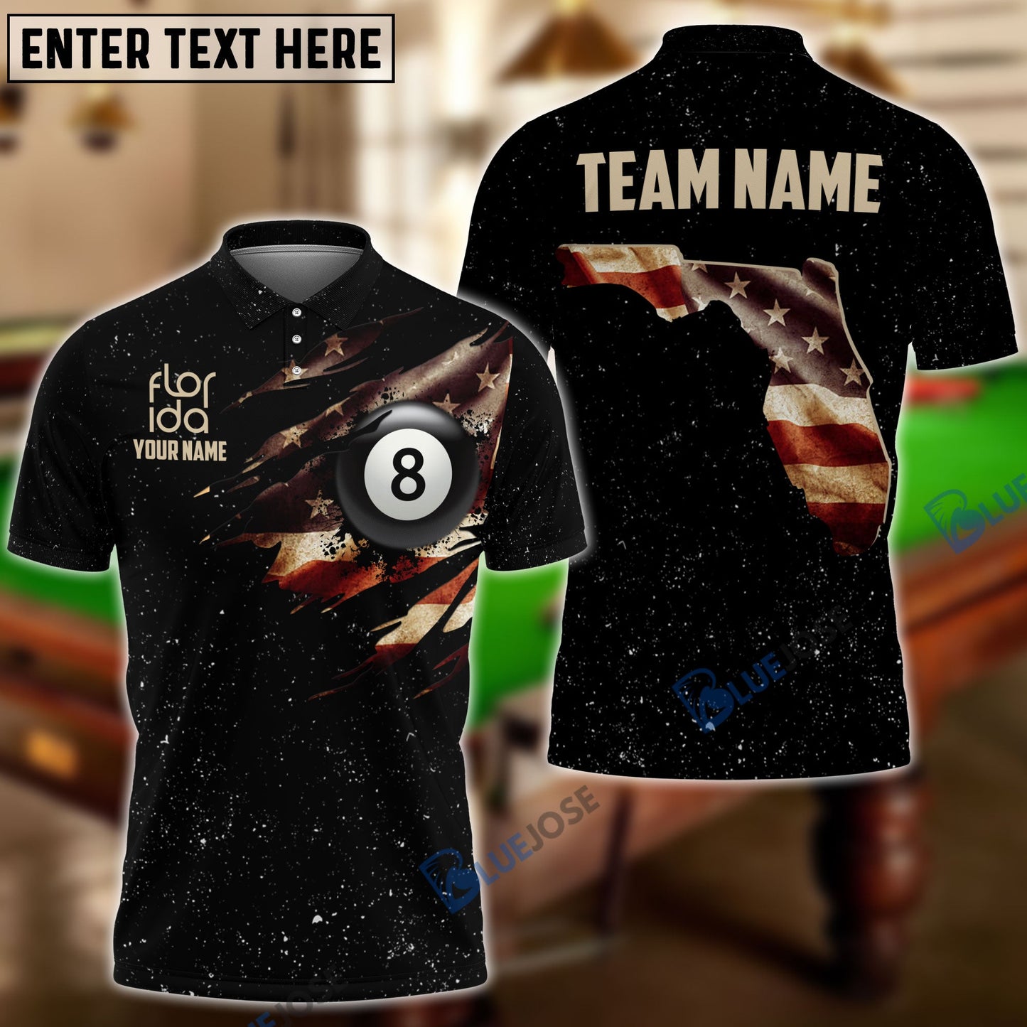 Frenzidea Billiards Florida Personalized Shirt