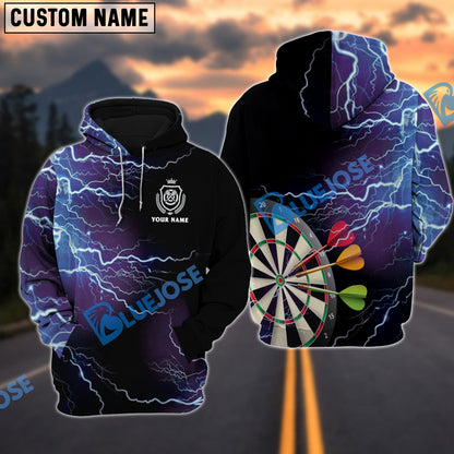 Frenzidea Darts Thunder Lightning Personalized Name 3D Shirt