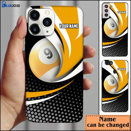 Frenzidea Billiard 9 Ball Personalized Name Phone Case