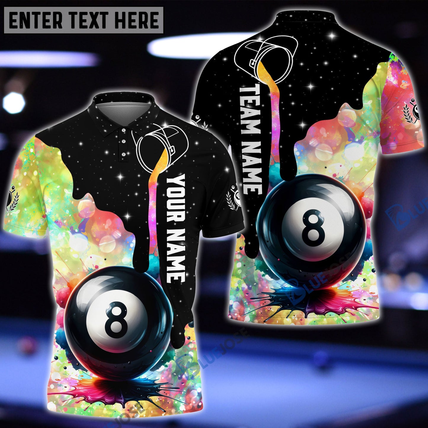 Frenzidea Billiards Magic Art Personalized Name, Team Name Unisex Shirt