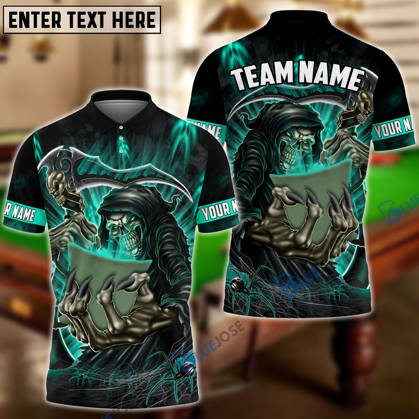 Frenzidea Green Reaper Custom Cornhole Shirts