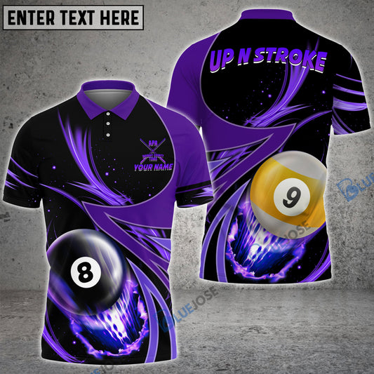 Frenzidea Billiards Skull Up N Stroke Team Personalized Name 3D Shirt