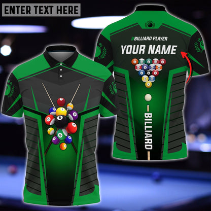 Frenzidea Green Billiard Balls All Over Print Personalized Unisex Shirt