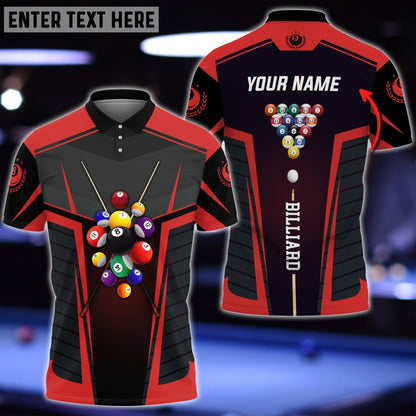 Frenzidea Billiard Personalized Name Unisex Polo Shirt