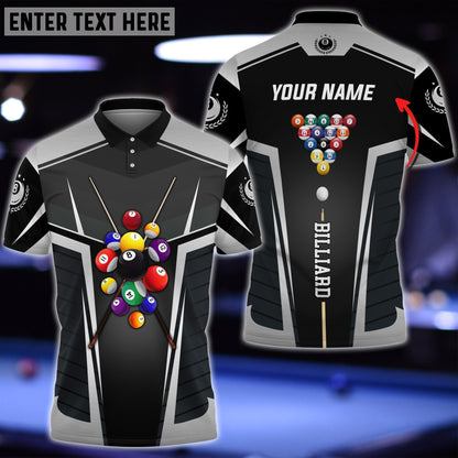 Frenzidea Billiard Personalized Name Unisex Polo Shirt