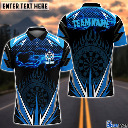 Frenzidea Dart Blue Fire Personalized Name 3D Shirt