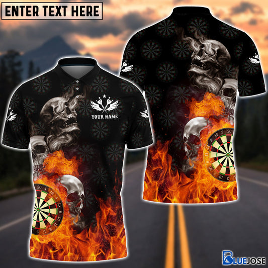 Frenzidea Darts Skull Personalized Name 3D Shirt