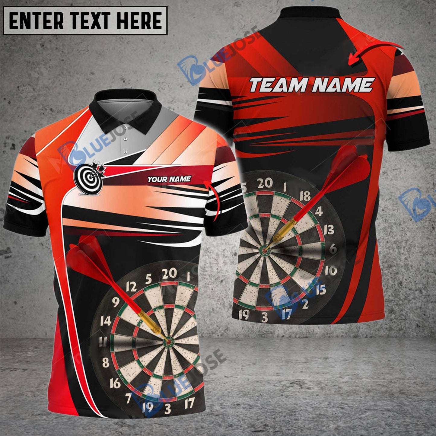 Frenzidea Darts Blade Armor Personalized Name, Team Name 3D Shirt (4 Colors)
