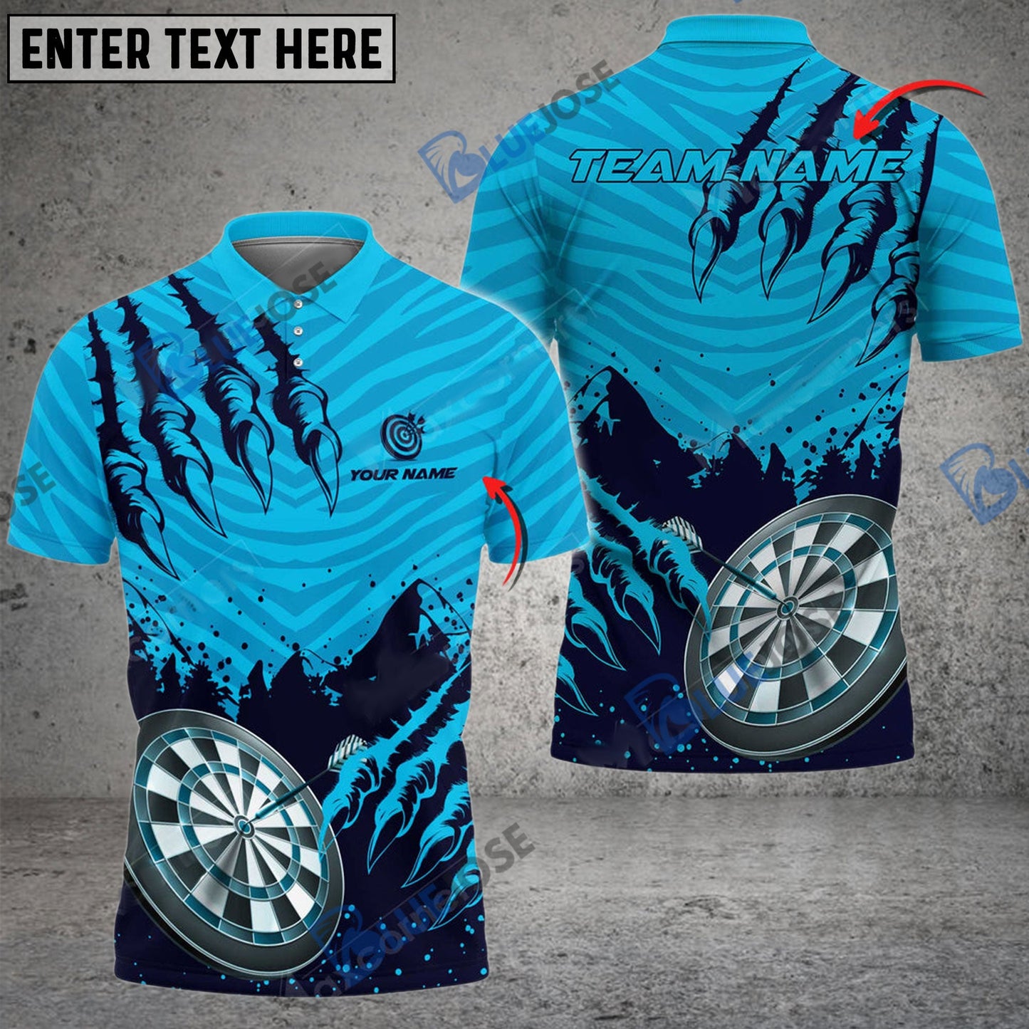 Frenzidea Darts Hand Of Monster Personalized Name, Team Name 3D Shirt (4 Colors)