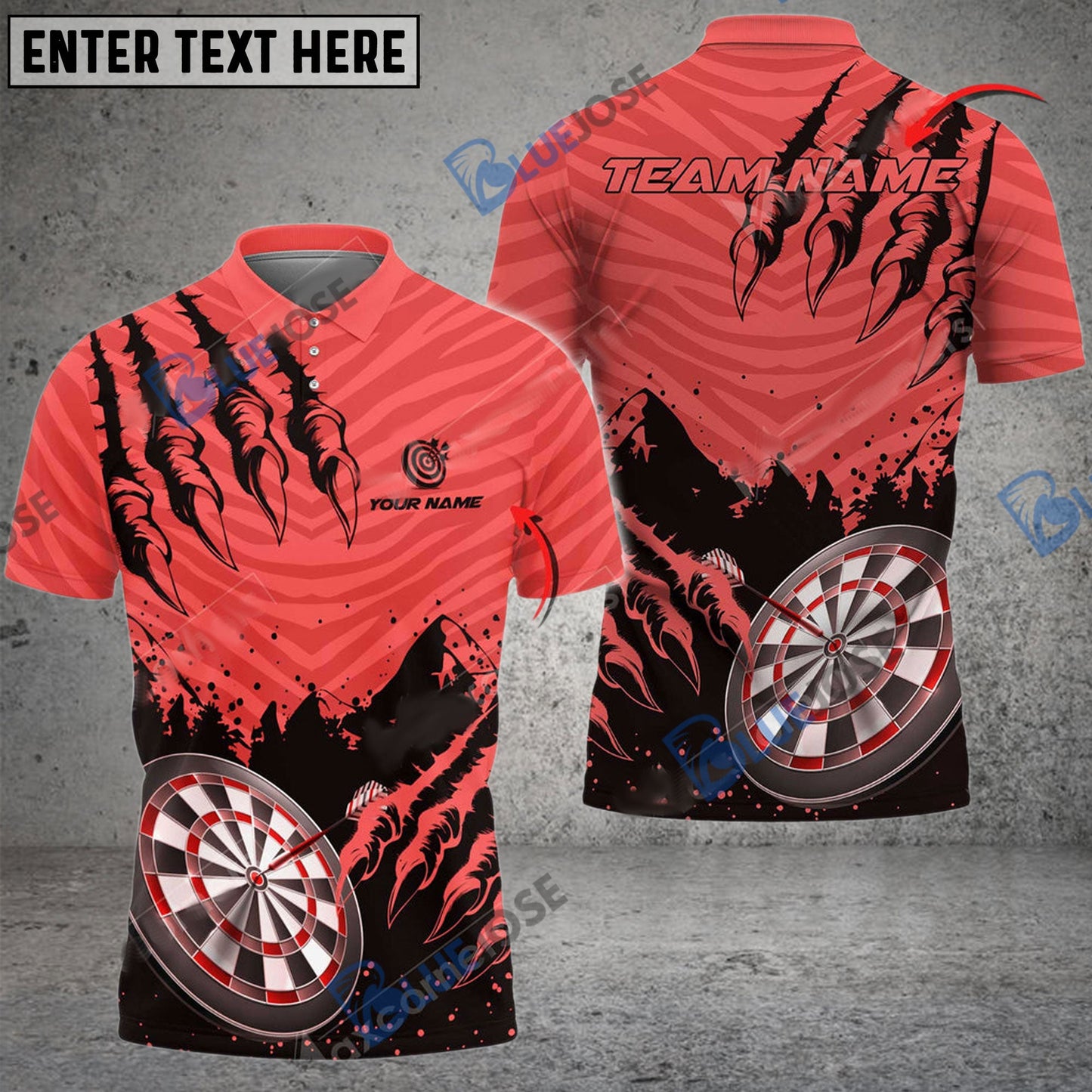 Frenzidea Darts Hand Of Monster Personalized Name, Team Name 3D Shirt (4 Colors)
