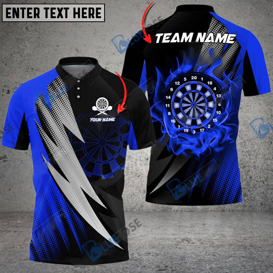 Frenzidea Darts Thunder Fang Flame Personalized Name, Team Name 3D Shirt (4 Colors)