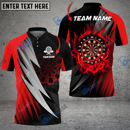 Frenzidea Darts Thunder Fang Flame Personalized Name, Team Name 3D Shirt (4 Colors)