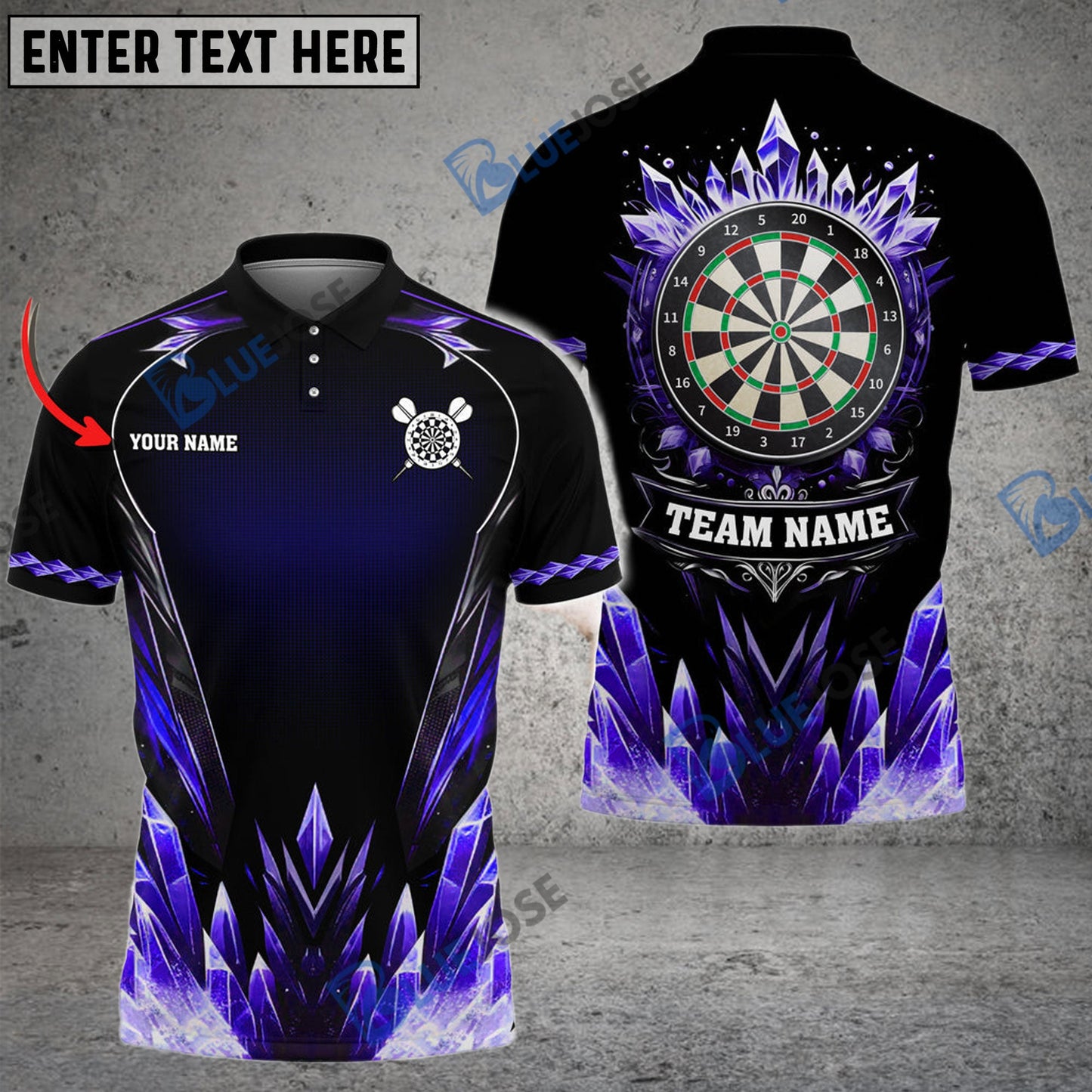 Frenzidea Darts Ice Age Personalized Name, Team Name 3D Shirt (4 Colors)