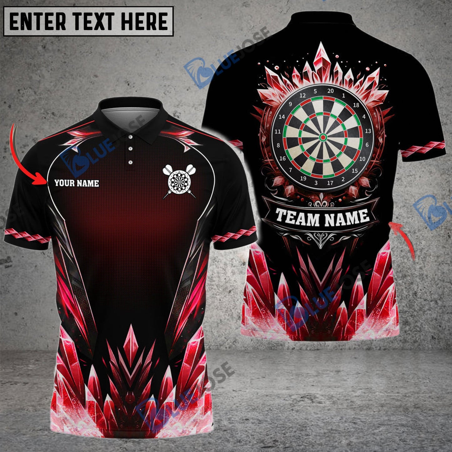 Frenzidea Darts Ice Age Personalized Name, Team Name 3D Shirt (4 Colors)