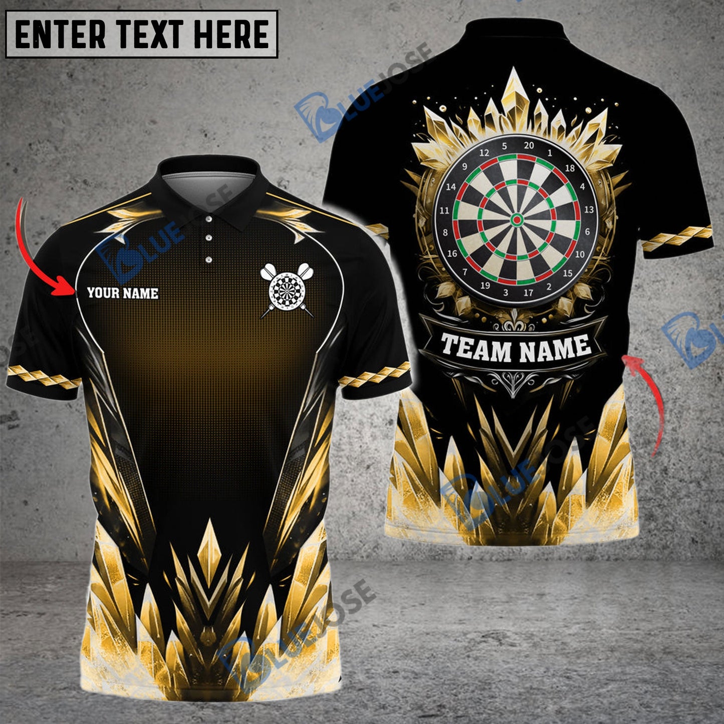 Frenzidea Darts Ice Age Personalized Name, Team Name 3D Shirt (4 Colors)