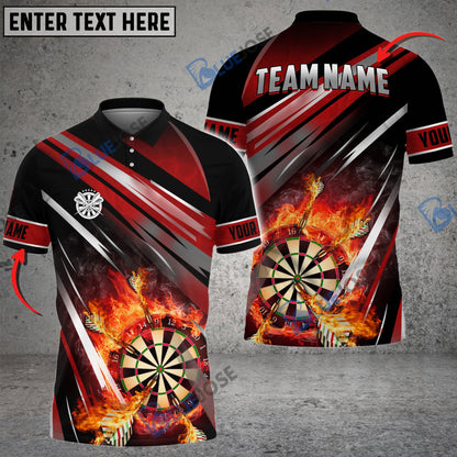 Frenzidea Darts Fire Arrow Rain Personalized Name, Team Name 3D Shirt (4 Colors)