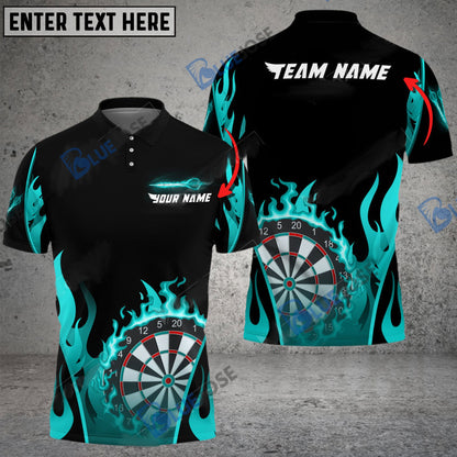 Frenzidea Darts Flaming Board Personalized Name, Team Name 3D Shirt (4 Colors)