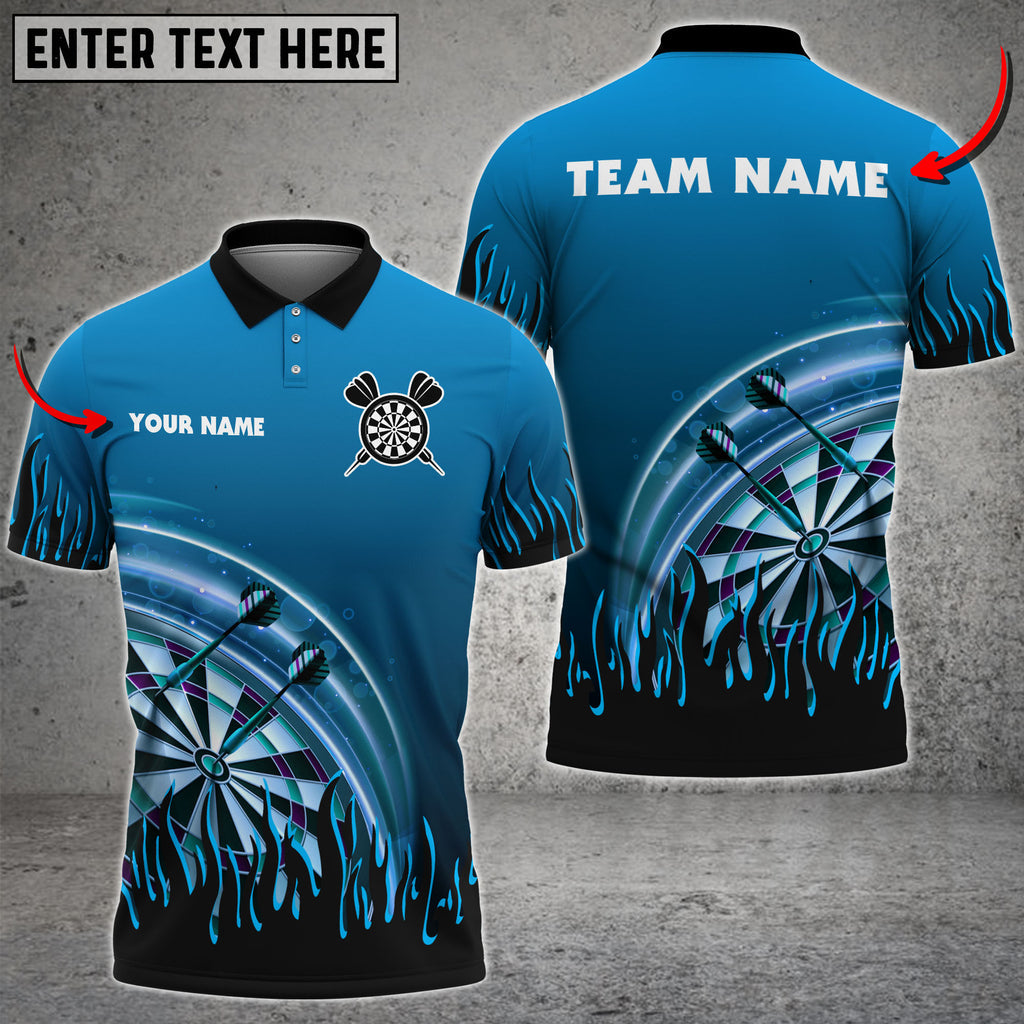 Frenzidea Darts Inner Flame Dartboard Personalized Name, Team Name 3D Shirt (4 Colors)