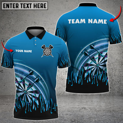 Frenzidea Darts Inner Flame Dartboard Personalized Name, Team Name 3D Shirt (4 Colors)