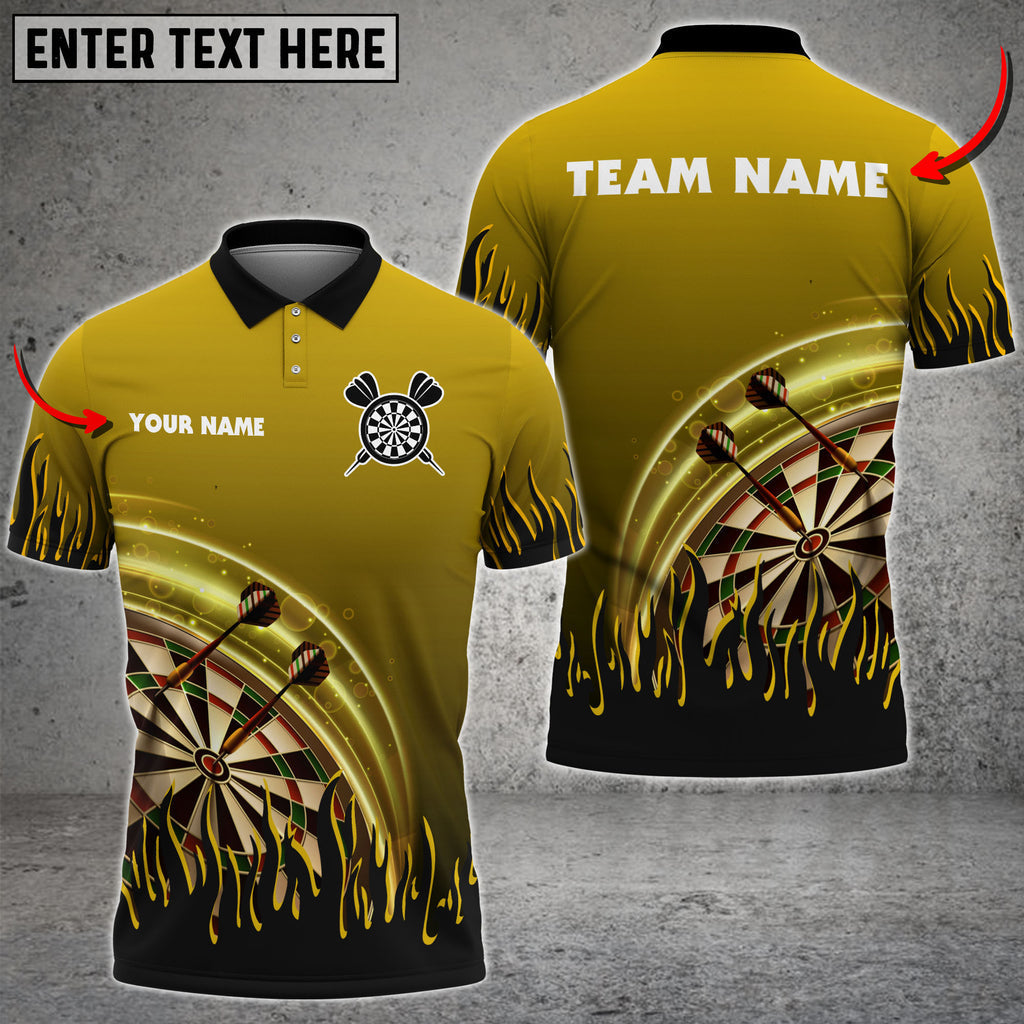 Frenzidea Darts Inner Flame Dartboard Personalized Name, Team Name 3D Shirt (4 Colors)