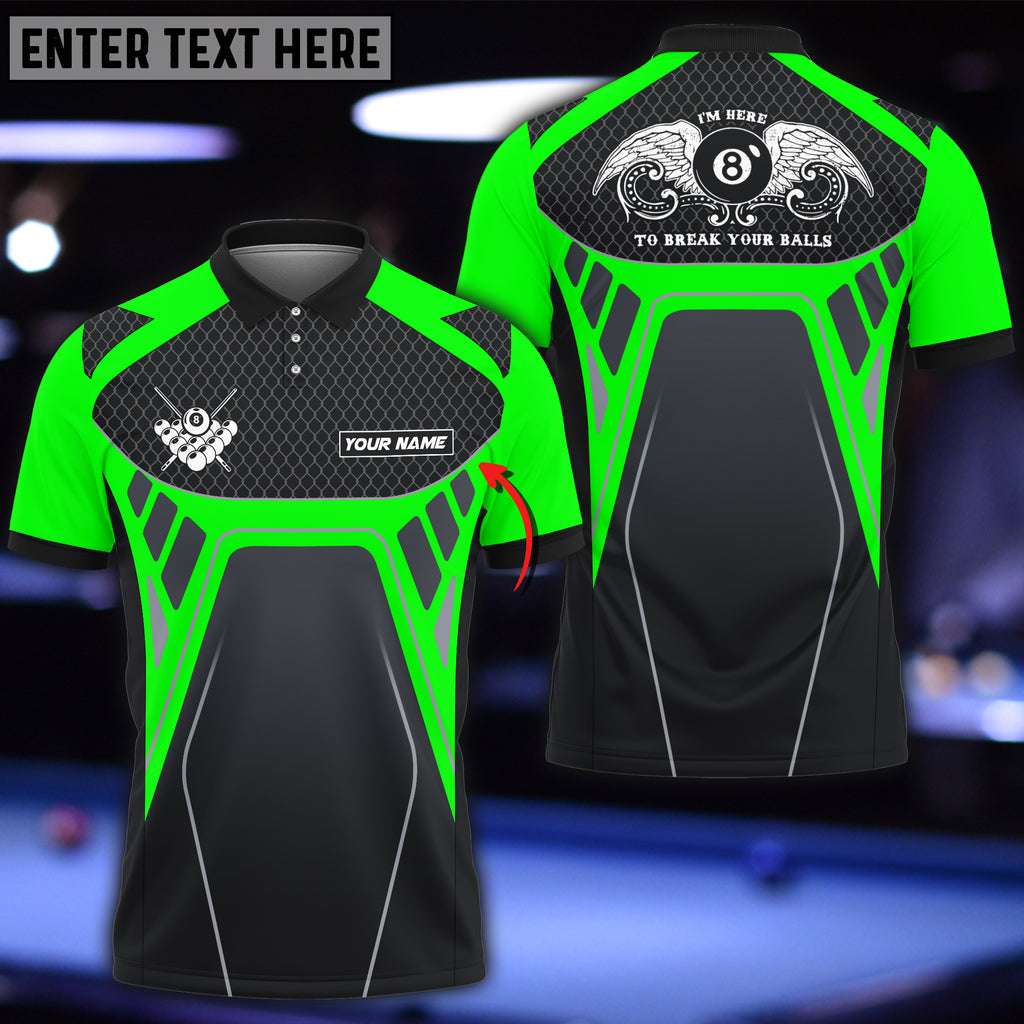 Frenzidea Billiards Ball 8 Sport Pattern Personalized Name Unisex Shirt ( 4 Colors )