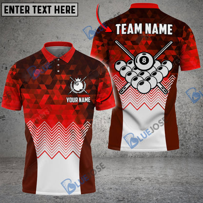 Frenzidea Billiards Diamond Pattern Personalized Name, Team Name Unisex Shirt ( 4 Colors )