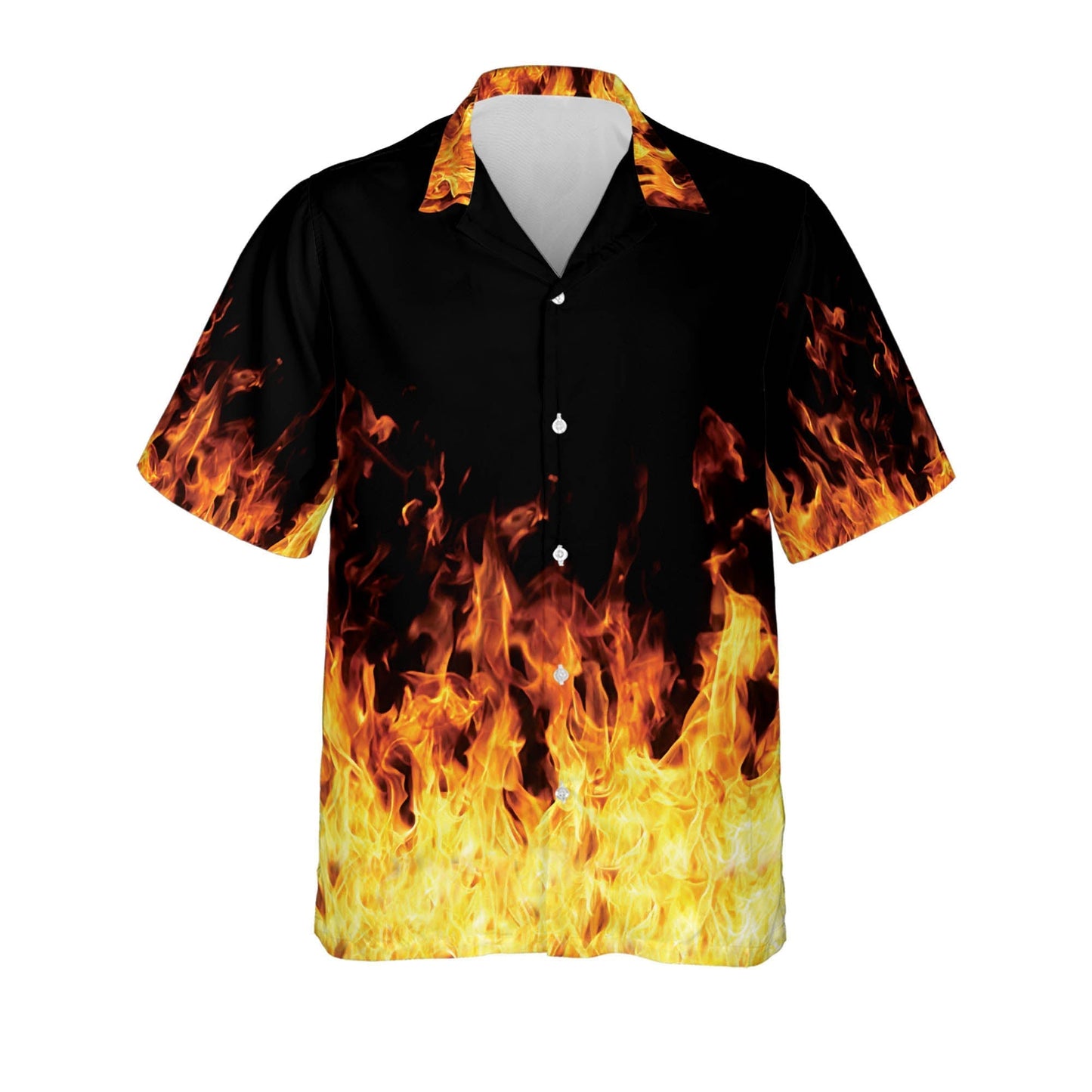 Frenzideas Bowling Flame Personalized Name Hawaiian Shirt